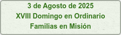 3 de Agosto de 2025 XVIII Domingo en Ordinario Familias en Misión