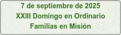7 de septiembre de 2025 XXIII Domingo en Ordinario Familias en Misión