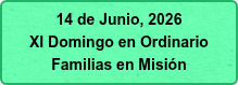 14 de Junio, 2026 XI Domingo en Ordinario Familias en Misión