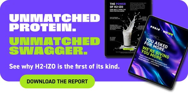 H2-IZO Pea Protein Ingredient Report front cover and inside page on tablet screen
