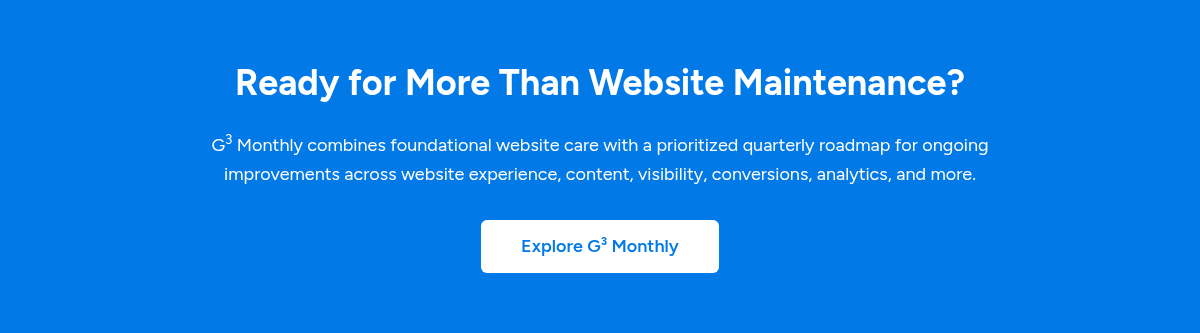 Ready for More Than Website Maintenance?