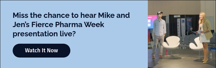 Miss the chance to hear Mike and Jen’s Fierce Pharma Week presentation live?  