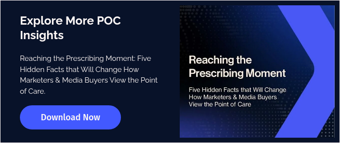 Explore More POC Insights Reaching the Prescribing Moment: Five Hidden Facts that Will Change How Marketers & Media Buyers View the Point of Care. &nbsp;