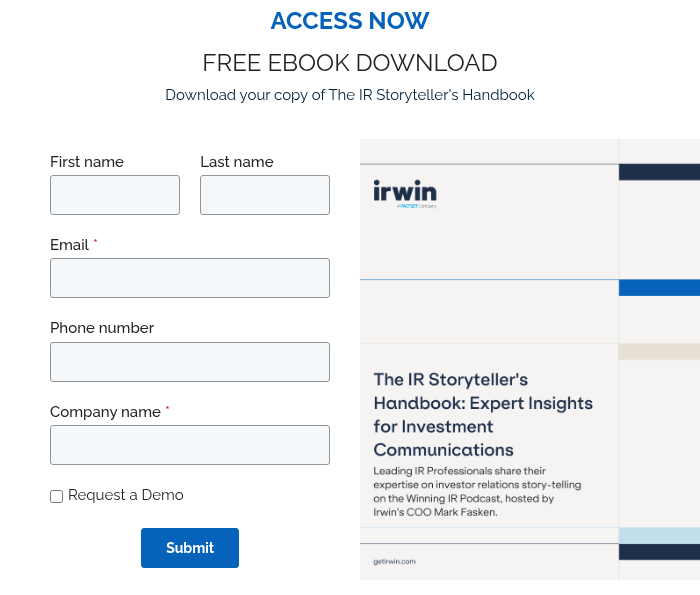 ACCESS NOW FREE EBOOK DOWNLOAD Download your copy of The IR Storyteller's Handbook  