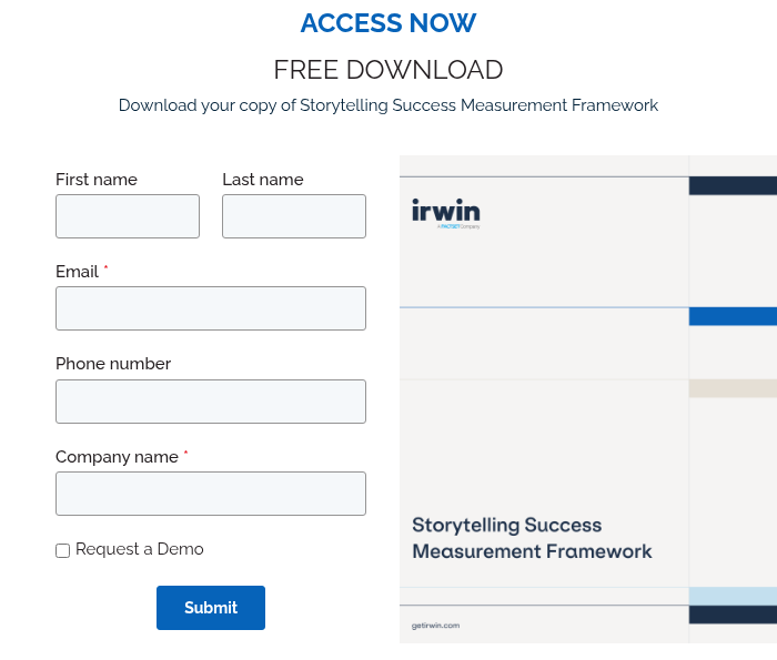 ACCESS NOW FREE DOWNLOAD Download your copy of Storytelling Success Measurement Framework  