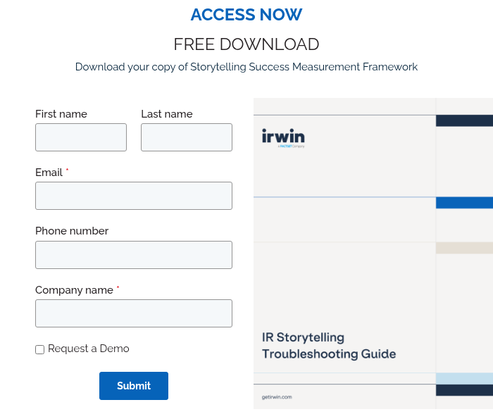 ACCESS NOW FREE DOWNLOAD Download your copy of Storytelling Success Measurement Framework  
