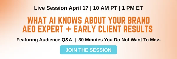 CTA What AI Knows About Your Brand AEO Expert Early Client Results