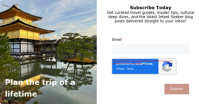 Plan the trip of a lifetime