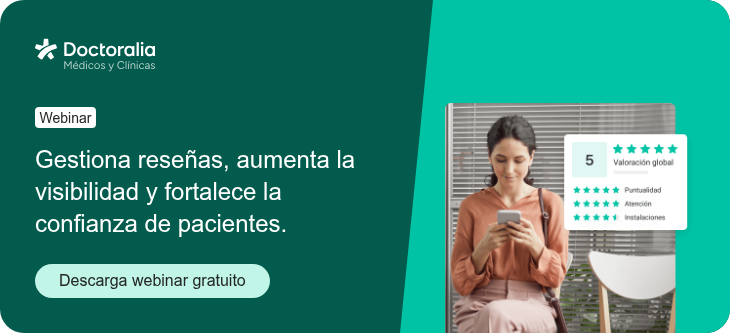Webinar Gestiona reseñas, aumenta la visibilidad y fortalece la confianza de  pacientes. Descarga webinar gratuito  
