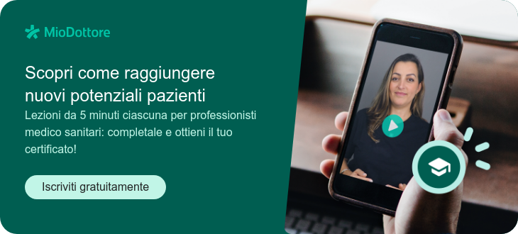 Scopri come raggiungere nuovi potenziali pazienti Lezioni da 5 minuti ciascuna  per professionisti medico sanitari: completale e ottieni il tuo certificato!  Iscriviti gratuitamente