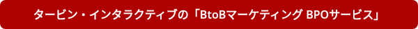 タービン・インタラクティブの「BtoBマーケティング BPOサービス」