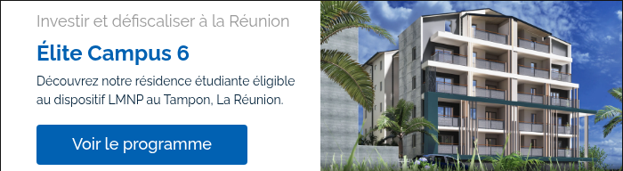 Investir et défiscaliser à la Réunion Élite Campus 6 Découvrez notre résidence étudiante éligible au dispositif LMNP au Tampon, La Réunion.  