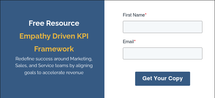 Free Resource Empathy Driven KPI Framework Redefine success around Marketing, Sales, and Service teams by aligning goals to accelerate revenue &nbsp;