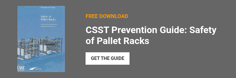CSST guide for safety of pallet racks cover