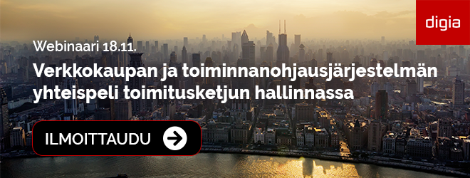 Webinaari: Verkkokaupan ja toiminnanohjausjärjestelmän yhteispeli toimitusketjun hallinnassa