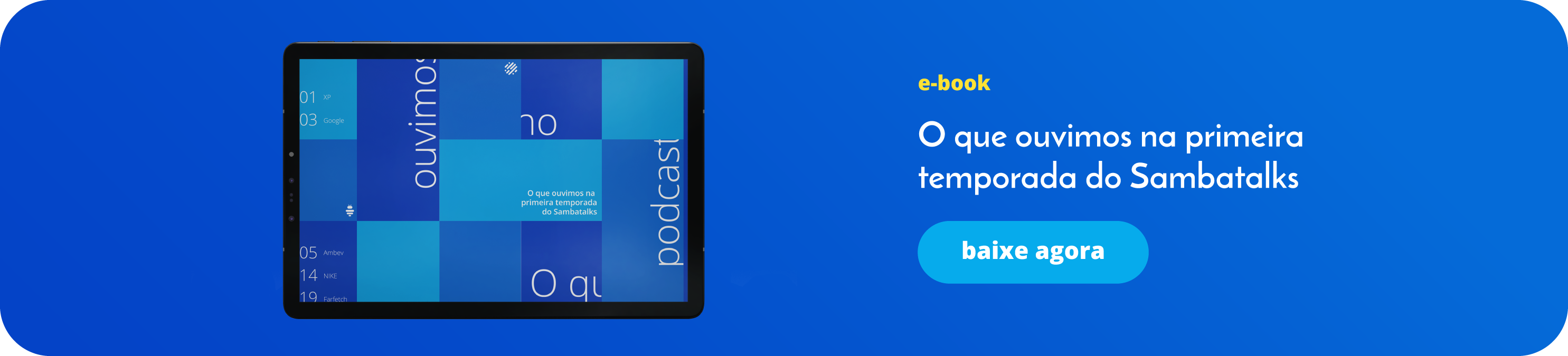 Ebook O que ouvimos na primeira temporada do Sambatalks