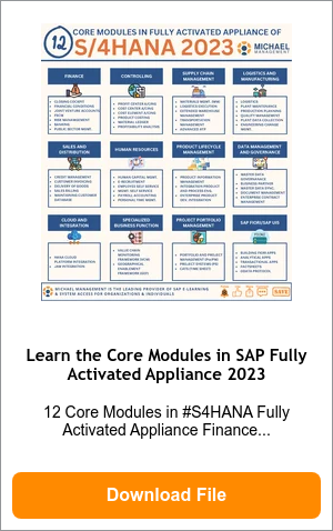 12 core modules S4HANA 2023