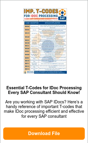 IMPORTANT IDOC TCODES jULY 4