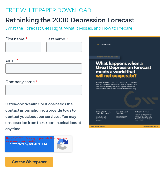 FREE WHITEPAPER DOWNLOAD Rethinking the 2030 Depression Forecast What the Forecast Gets Right, What It Misses, and How to Prepare