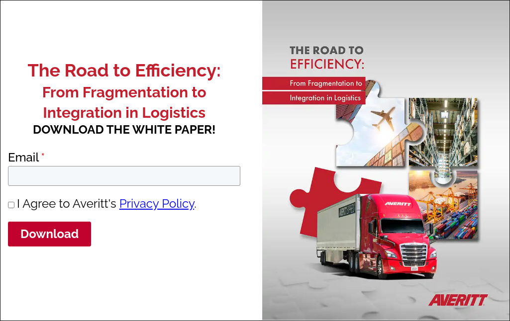 The Road to Efficiency: From Fragmentation to Integration in Logistics DOWNLOAD THE WHITE PAPER!  