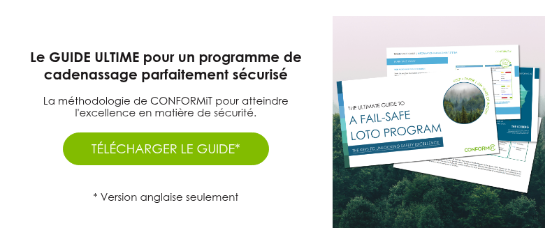 Le GUIDE ULTIME pour un programme de cadenassage parfaitement sécurisé   La méthodologie de CONFORMiT pour atteindre l'excellence en matière de sécurité.{{ include_custom_fonts({"Century Gothic":["Bold","Regular"]}) }}