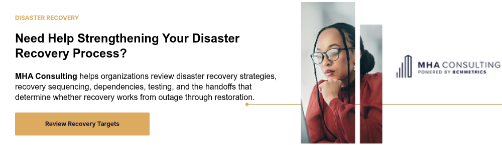 DISASTER RECOVERY