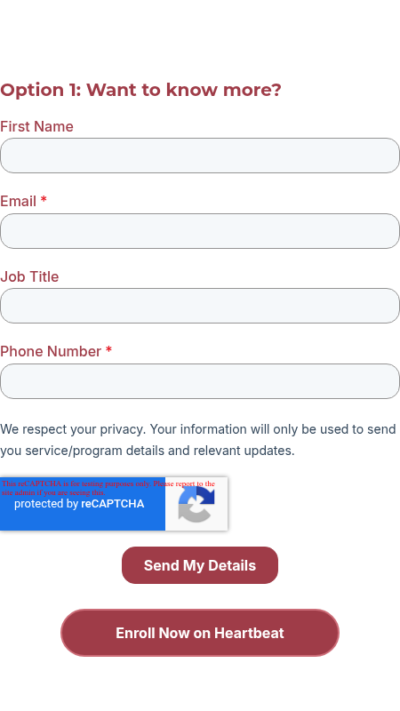 Option 1: Submit Your Interest