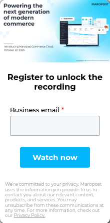 We're committed to your privacy. Maropost uses the information you provide to us to contact you about our relevant content, products, and services. You may unsubscribe from these communications at any time. For more information, check out our Privacy Policy.
