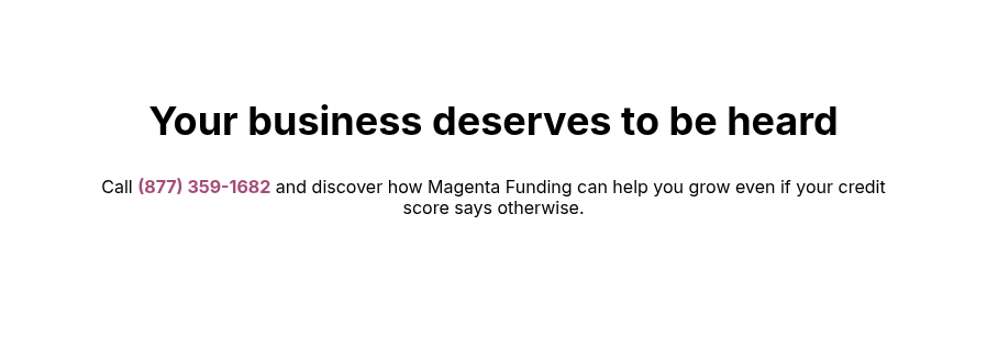 Your business deserves to be heard