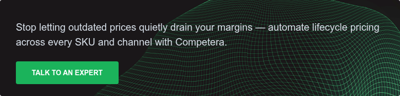 Stop letting outdated prices quietly drain your margins — automate lifecycle pricing across every SKU and channel with Competera.