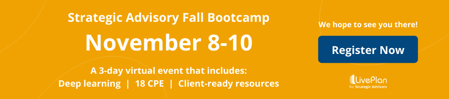 Strategic Advisory Fall Bootcamp — November 8-10. Register now for the 3-Day Virtual Event