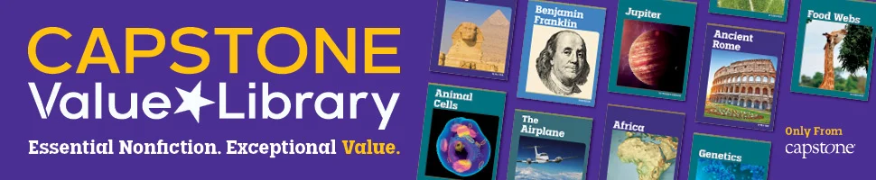 Collage of essential nonfiction titles from the Capstone Value Library