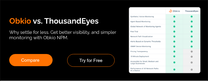 Obkio vs. ThousandEyes