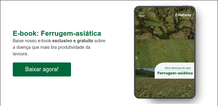 E-book: Ferrugem-asiática Baixe nosso e-book exclusivo e gratuito sobre a doença que mais tira produtividade da lavoura.  