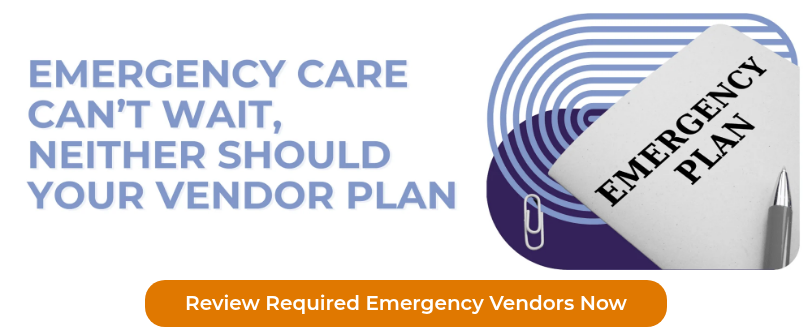 Review Required Emergency Vendors Now