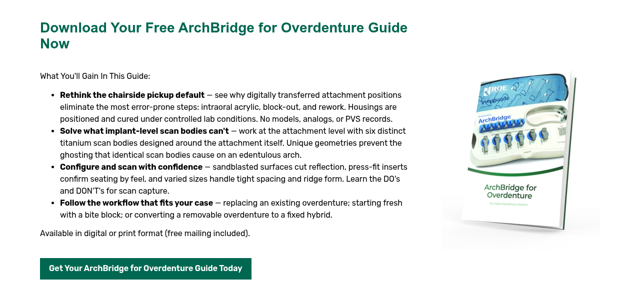 Get Your ArchBridge for Overdenture Guide Today
