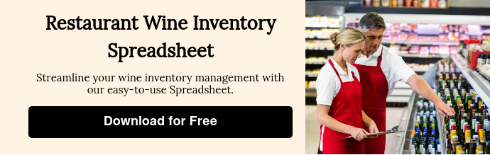 Restaurant Wine Inventory Spreadsheet