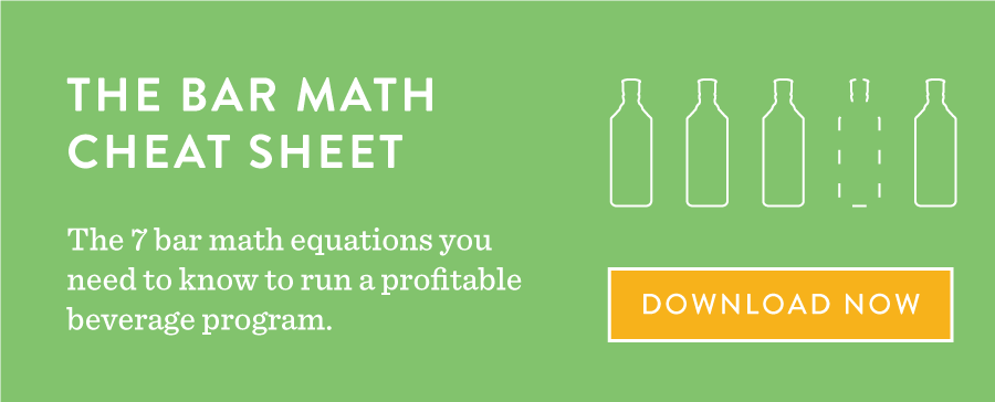 bar math equations cheat sheet BevSpot