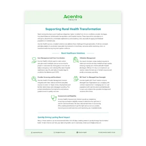 Rural Health Transformation web tile