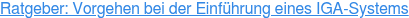 Ratgeber: Vorgehen bei der Einführung eines IGA-Systems