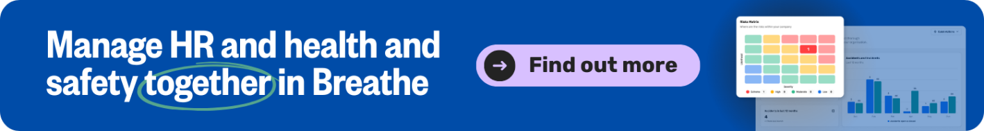 Banner CTA - Manage HR and health and safety together in Breathe
