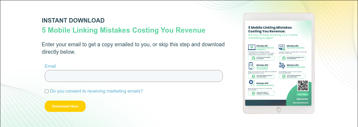 &nbsp; INSTANT DOWNLOAD 5 Mobile Linking Mistakes Costing You Revenue &nbsp; Enter your email to get a copy emailed to you, or skip this step and download directly below. &nbsp;