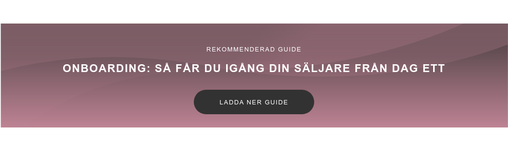 Rekommenderad guide Onboarding: Så får du igång din säljare från dag ett Ladda ner guide