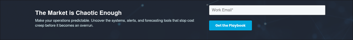 The Market is Chaotic Enough Make your operations predictable. Uncover the systems, alerts, and forecasting tools that stop cost creep before it becomes an overrun.  