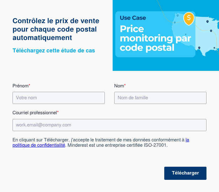 Contrôlez le prix de vente pour chaque code postal automatiquement   Téléchargez cette étude de cas
