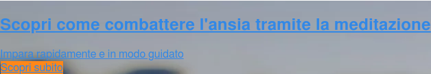 Scopri come combattere l'ansia tramite la meditazione Impara rapidamente e in modo guidato Scopri subito <https://www.filippo-ongaro.com/video-corso-impara-a-meditare>
