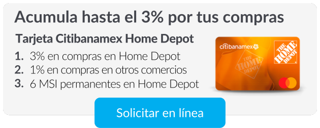 Tarjeta Citibanamex Home Depot