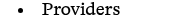 <ul class="list-providers" style="list-style: disc; list-style-position: inside; padding-left: 0; margin: 0;">  <li style="font-size: 18px; color: #000;">    <p class="providers" style="display: inline; text-decoration: none; margin: 0;">Providers</p>  </li></ul>