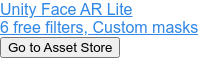 Unity Face AR Lite 6 free filters, Сustom masks Go to Asset Store