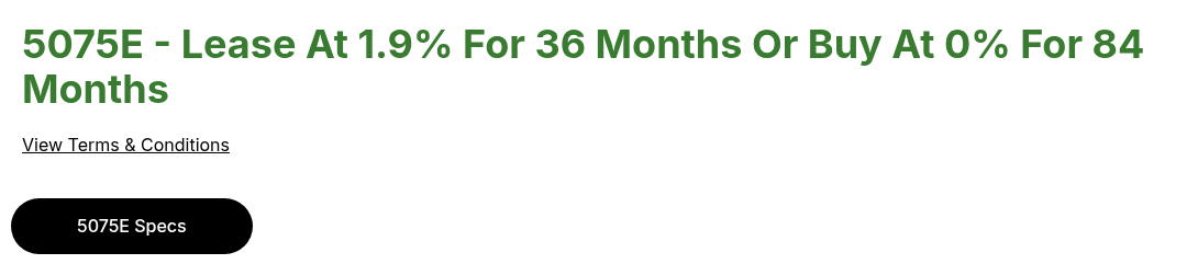 5075E - Lease At 1.9% For 36 Months Or Buy At 0% For 84 Months